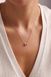 Heliophilia Silver Collar de Plata de Ley 925 con Recubrimiento de Radio en Oro